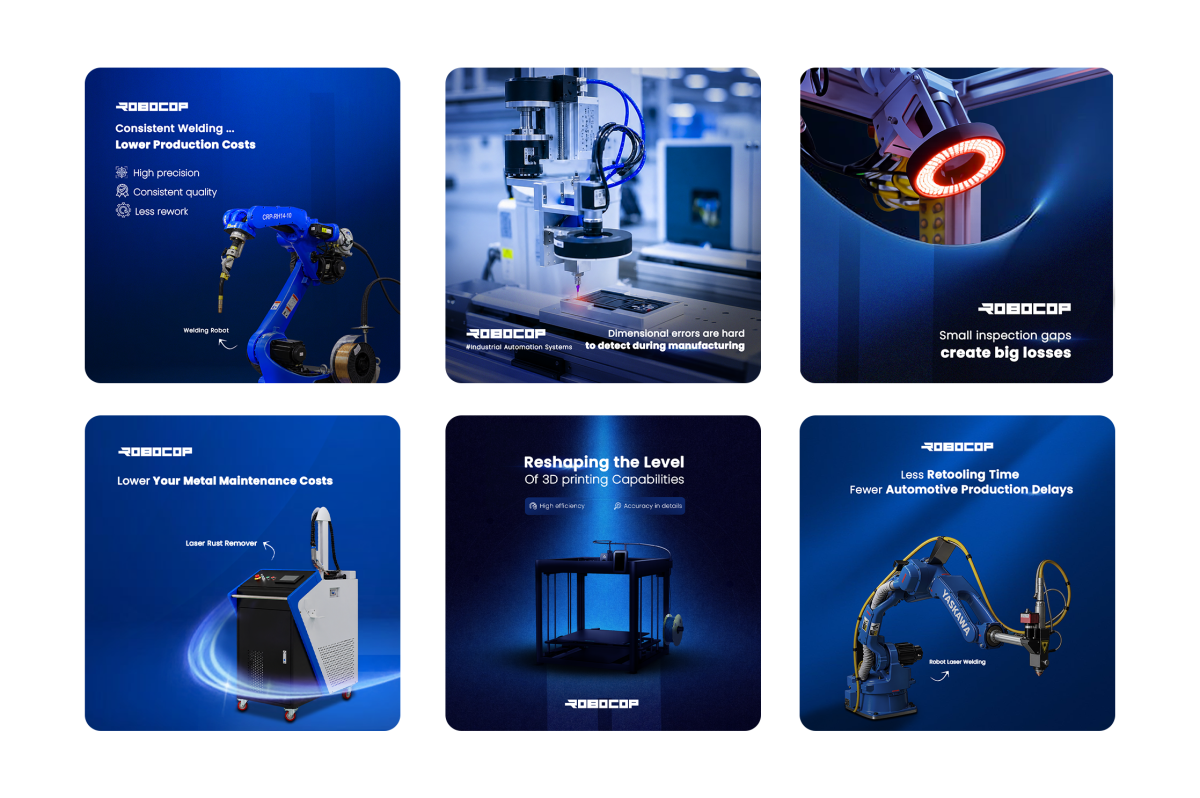 Industrial automation company social media posts by DigitalSquad